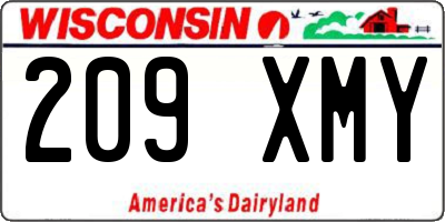 WI license plate 209XMY