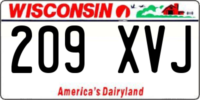 WI license plate 209XVJ
