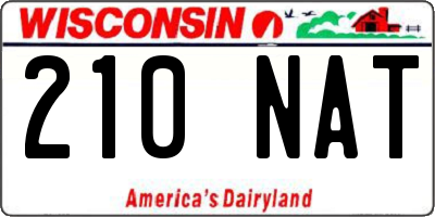 WI license plate 210NAT