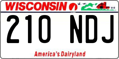 WI license plate 210NDJ