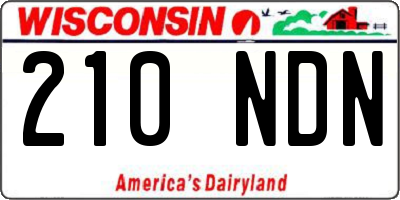WI license plate 210NDN