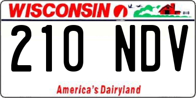 WI license plate 210NDV