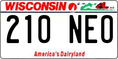 WI license plate 210NEO