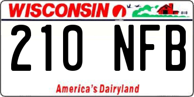 WI license plate 210NFB