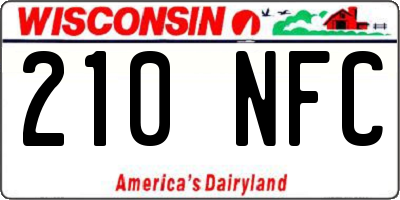 WI license plate 210NFC