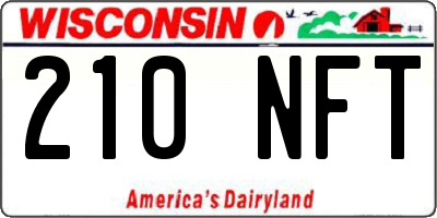 WI license plate 210NFT