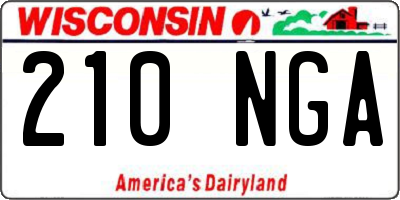 WI license plate 210NGA