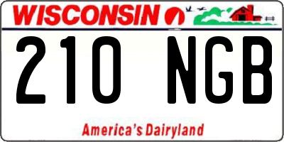 WI license plate 210NGB