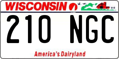 WI license plate 210NGC