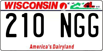 WI license plate 210NGG
