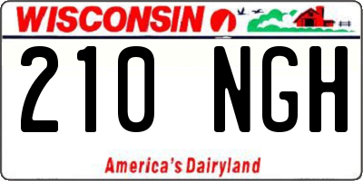 WI license plate 210NGH