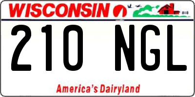 WI license plate 210NGL