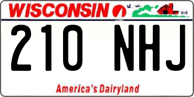 WI license plate 210NHJ