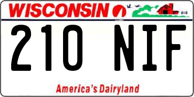 WI license plate 210NIF