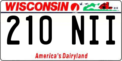 WI license plate 210NII