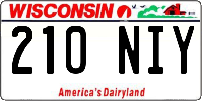 WI license plate 210NIY