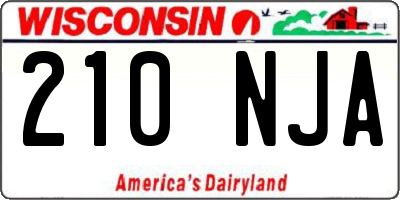 WI license plate 210NJA