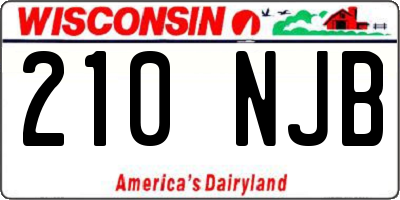 WI license plate 210NJB