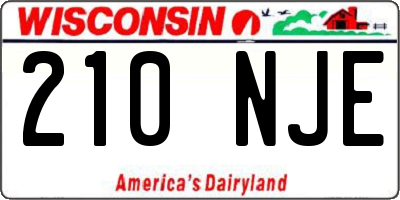 WI license plate 210NJE