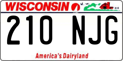 WI license plate 210NJG