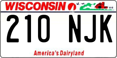 WI license plate 210NJK
