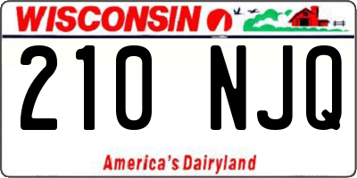 WI license plate 210NJQ