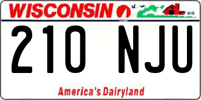 WI license plate 210NJU