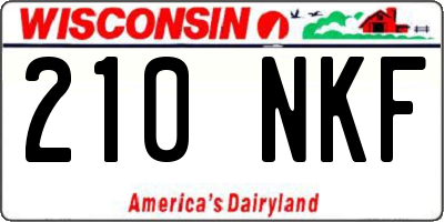 WI license plate 210NKF