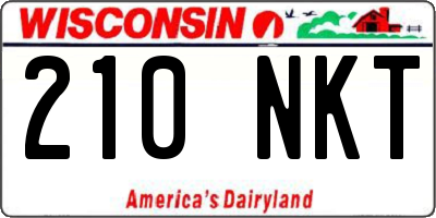 WI license plate 210NKT