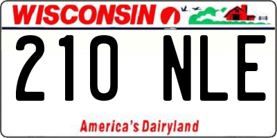 WI license plate 210NLE