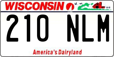 WI license plate 210NLM