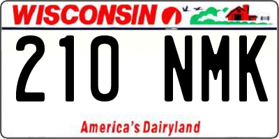 WI license plate 210NMK