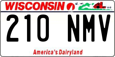 WI license plate 210NMV