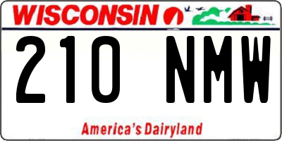WI license plate 210NMW