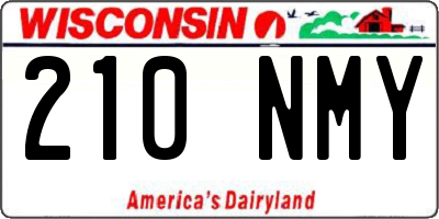 WI license plate 210NMY