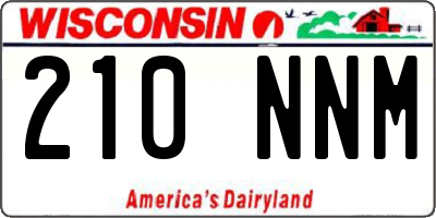 WI license plate 210NNM