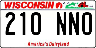 WI license plate 210NNO