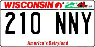 WI license plate 210NNY