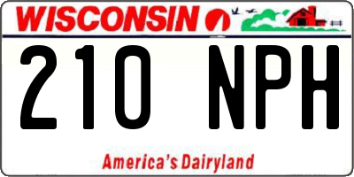 WI license plate 210NPH