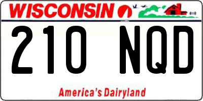 WI license plate 210NQD
