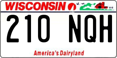 WI license plate 210NQH