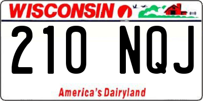 WI license plate 210NQJ