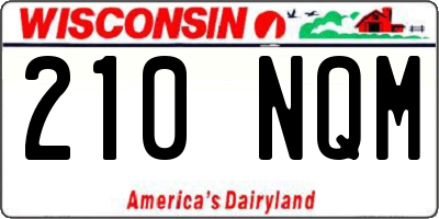 WI license plate 210NQM