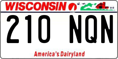 WI license plate 210NQN