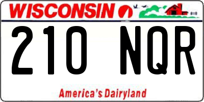 WI license plate 210NQR