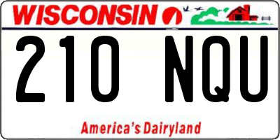 WI license plate 210NQU