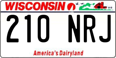 WI license plate 210NRJ
