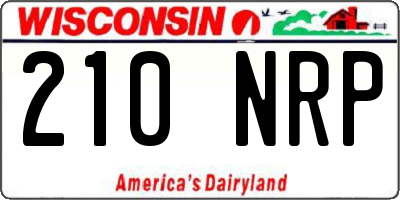 WI license plate 210NRP