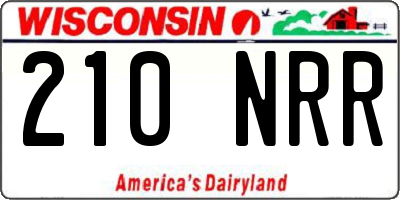 WI license plate 210NRR