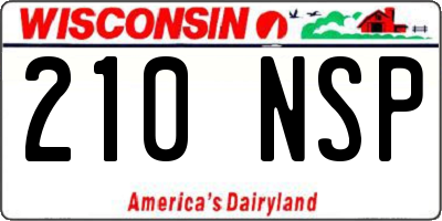 WI license plate 210NSP